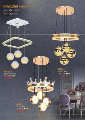 Đèn thả Nam Long Netviet NB 621/4, NB 240, NB 205
