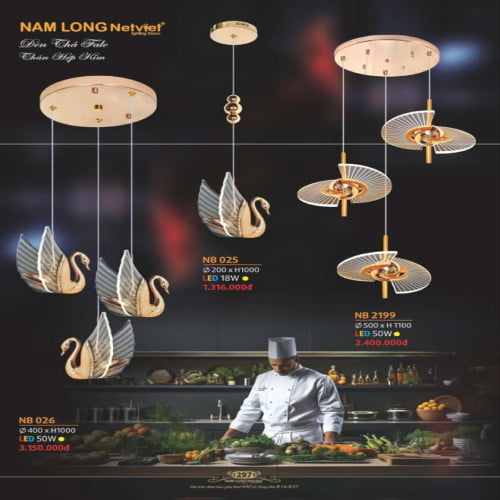 Đèn thả Nam Long Netviet NB 025, NB 026, NB 2199