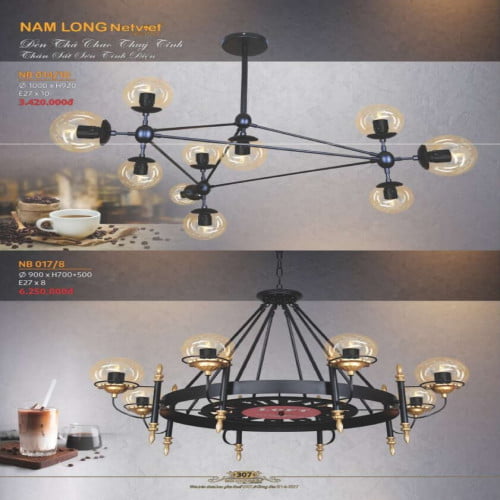 Đèn thả Nam Long Netviet NB 014/10, NB 017/8