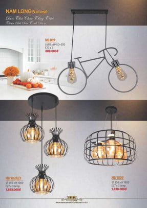 Đèn thả Nam Long Netviet NB 019, NB 1028/3, NB 1039