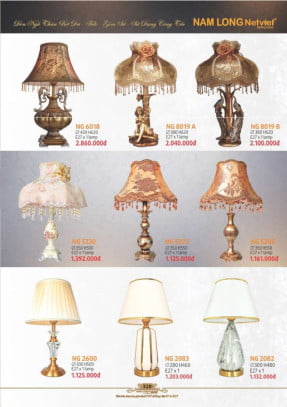 Đèn ngủ Nam Long Netviet NG 6018, NG 8019A, NG 8019B, NG 5230, NG 5272, NG 5205, NG 2600, NG 2083, NG 2082