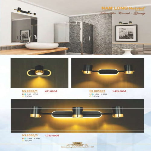 Đèn soi tranh Nam Long Netviet NS 8050/1, NS 8050/2, NS 8050/3