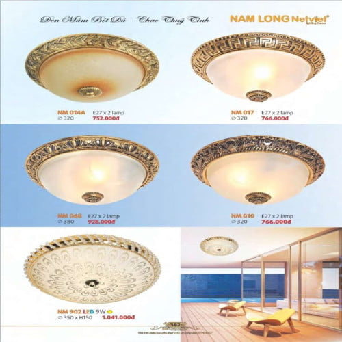 Đèn mâm Nam Long Netviet NM 014A, NM 017, NM 068, NM 010, NM 902