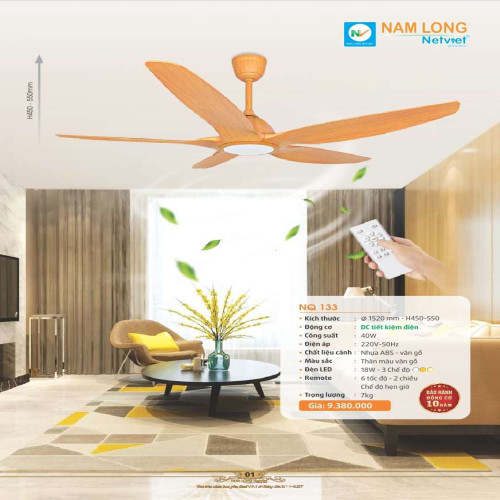 Quạt trần Nam Long Netviet NQ 133