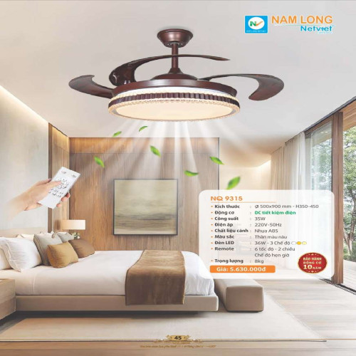 Quạt trần Nam Long Netviet NQ 9315