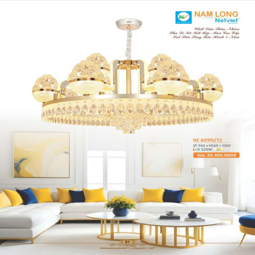 Đèn chùm Nam Long Netviet NC 6090/12