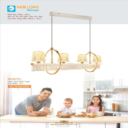 Đèn thả Nam Long Netviet NB 6071/4