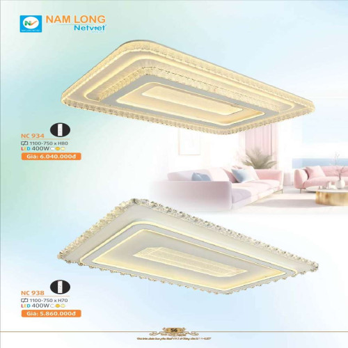 Đèn mâm Nam Long Netviet NC 934, NC 938