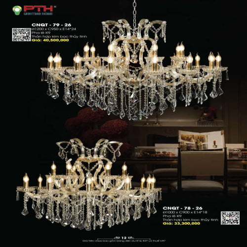 Đèn chùm PTH Lighting Home CNQT - 78 - 26, CNQT - 79 - 26