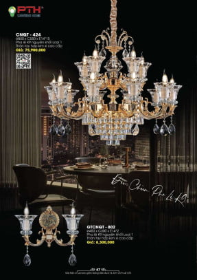 Đèn chùm PTH Lighting Home CNQT - 424, GTCNQT - 802