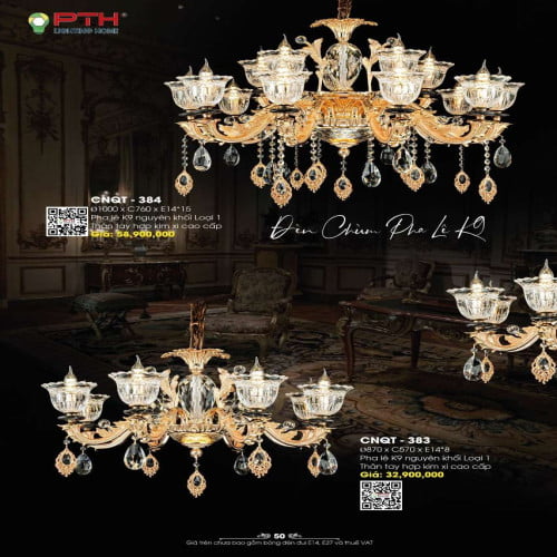 Đèn chùm PTH Lighting Home CNQT - 383, CNQT - 384
