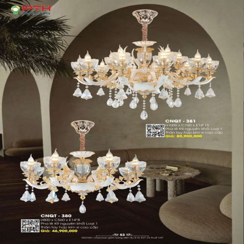 Đèn chùm PTH Lighting Home CNQT - 380, CNQT - 381