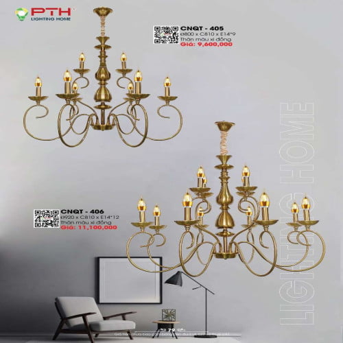 Đèn chùm PTH Lighting Home CNQT - 405, CNQT - 406