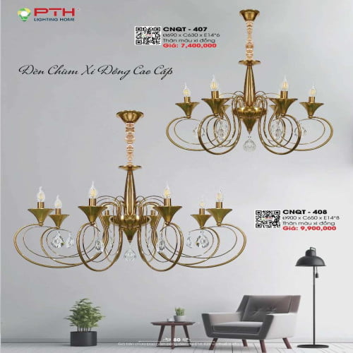 Đèn chùm PTH Lighting Home CNQT - 407, CNQT - 408