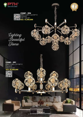 Đèn chùm PTH Lighting Home CNQT - 391, CNQT - 394