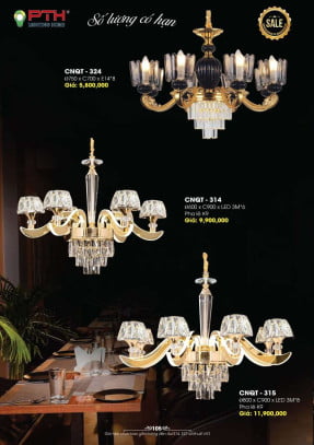 Đèn chùm PTH Lighting Home CNQT - 324, CNQT - 314, CNQT - 315
