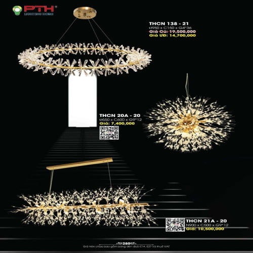 Đèn thả PTH Lighting Home THCN 138 - 21, THCN 20A - 20, THCN 21A - 20