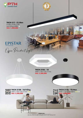 Đèn thả PTH Lighting Home THCN 217 - 21/Đen, THCN 210A - 18, THCN 213B - 18/Trắng, THCN 213A - 18/Đen