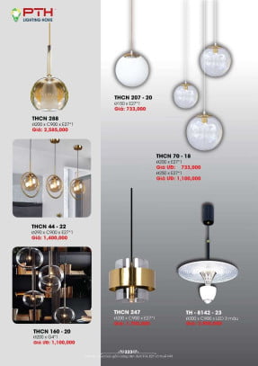 Đèn thả PTH Lighting Home THCN 288, THCN 207 - 20, THCN 70 - 18, THCN 44 - 22, THCN 160 - 20, THCN 247, TH - 8142 - 23
