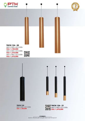 Đèn thả PTH Lighting Home THCN 124 - 20, THCN 123, THCN 126 - 21