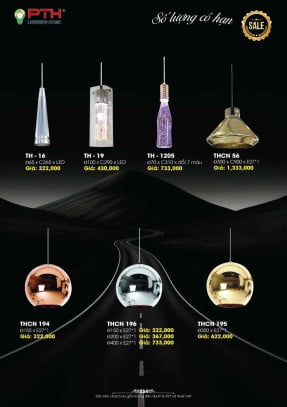 Đèn thả PTH Lighting Home TH - 16, TH - 19, TH - 1205, THCN 56, THCN 194, THCN 196, THCN 195
