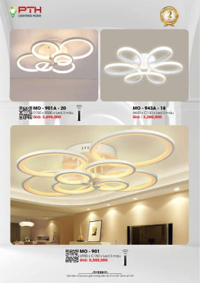 Đèn mâm ốp trần PTH Lighting Home MO - 901A - 20, MO - 943A - 18, MO - 901