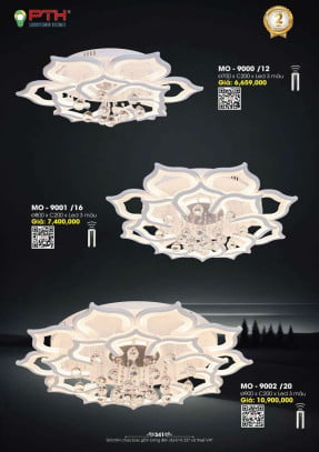 Đèn mâm ốp trần PTH Lighting Home MO - 9000/12, MO - 9001/16, MO - 9002/20