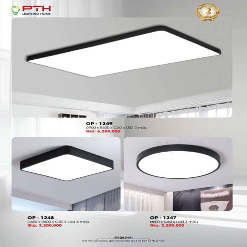 Đèn mâm ốp trần PTH Lighting Home OP - 1247, OP - 1248, OP - 1249