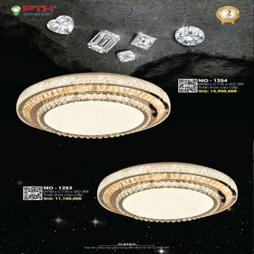 Đèn mâm ốp trần PTH Lighting Home MO - 1253, MO - 1254