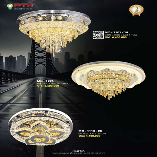 Đèn mâm ốp trần PTH Lighting Home MO - 1101 - 19, MO - 1226, MO - 1113 - 20