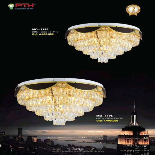 Đèn mâm ốp trần PTH Lighting Home MO - 1195, MO - 1196