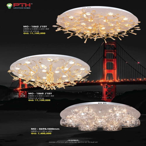 Đèn mâm ốp trần PTH Lighting Home MO - 1862, MO - 1865, MO - 0698