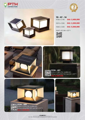 Đèn năng lượng mặt trời PTH Lighting Home TD - 07 - 18, TCNL - 601, TCNL - 600