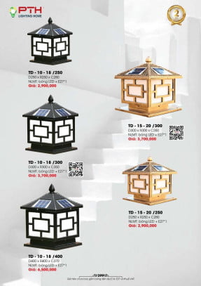 Đèn trụ PTH Lighting Home TD - 10 - 18, TD - 15 - 20