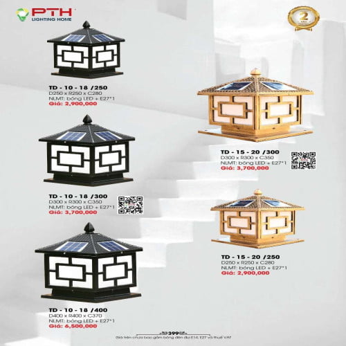 Đèn trụ PTH Lighting Home TD - 10 - 18, TD - 15 - 20