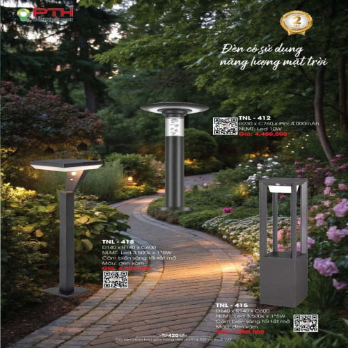 Đèn năng lượng mặt trời PTH Lighting Home TNL - 412, TNL - 415, TNL - 418