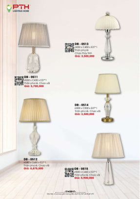 Đèn bàn PTH Lighting Home DB - 0511, DB - 0513, DB - 0514, DB - 0512, DB - 0515