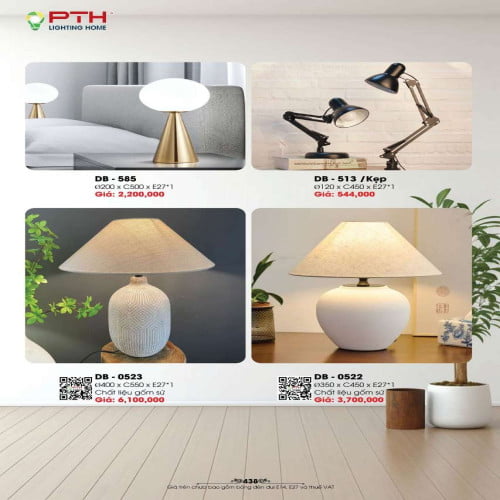 Đèn bàn PTH Lighting Home DB - 585, DB - 513, DB - 0523, DB - 0522