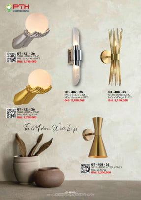 Đèn gắn tường PTH Lighting Home GT - 421 - 26, GT - 407 - 25, GT - 408 - 25, GT - 422 - 26, GT - 405 - 25