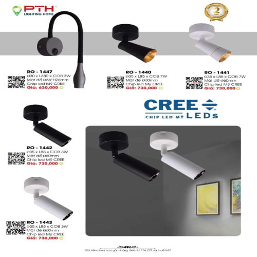 Đèn rọi tranh PTH Lighting Home RO - 1447, RO - 1440, RO - 1441, RO - 1442, RO - 1443