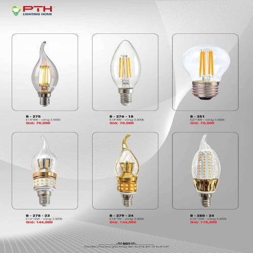Bóng led PTH Lighting Home B - 275, B - 276, B - 251, B - 278, B - 279, B - 280