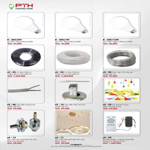 Linh kiện led PTH Lighting Home B - 255, LK - 03, LK - 04, LK - 05, LK - 06, LK - 10, LK - 93, LK - 11, LK - 14, LK - 92