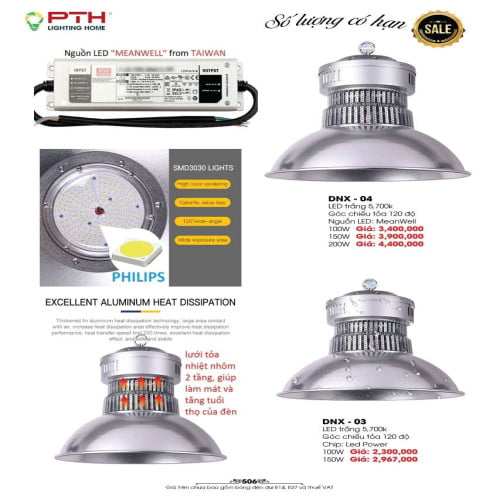 Đèn led PTH Lighting Home DNX - 04, DNX - 03