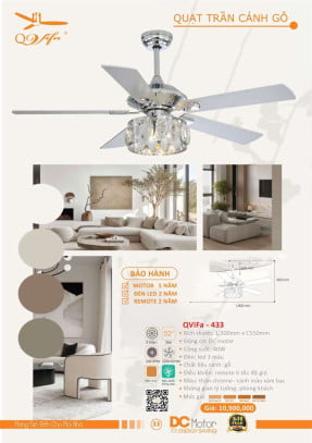Quạt trần QViFa - 433