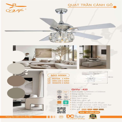 Quạt trần QViFa - 433
