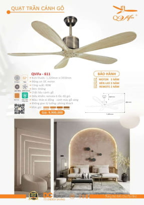 Quạt trần QViFa - 611