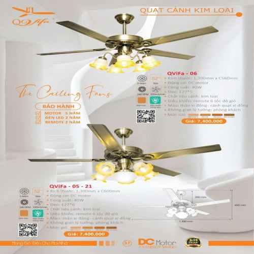 Quạt trần QViFa - 06, QViFa - 05 - 21