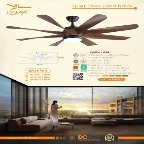 Quạt trần QViFa - 434