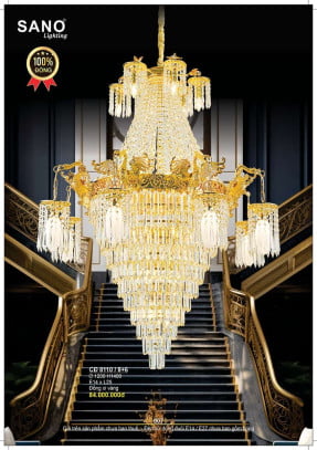 Đèn chùm đồng Sano Lighting CĐ 8110/8+6