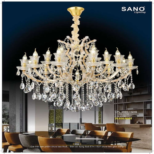 Đèn chùm pha lê Sano Lighting CPL 2565/12+6